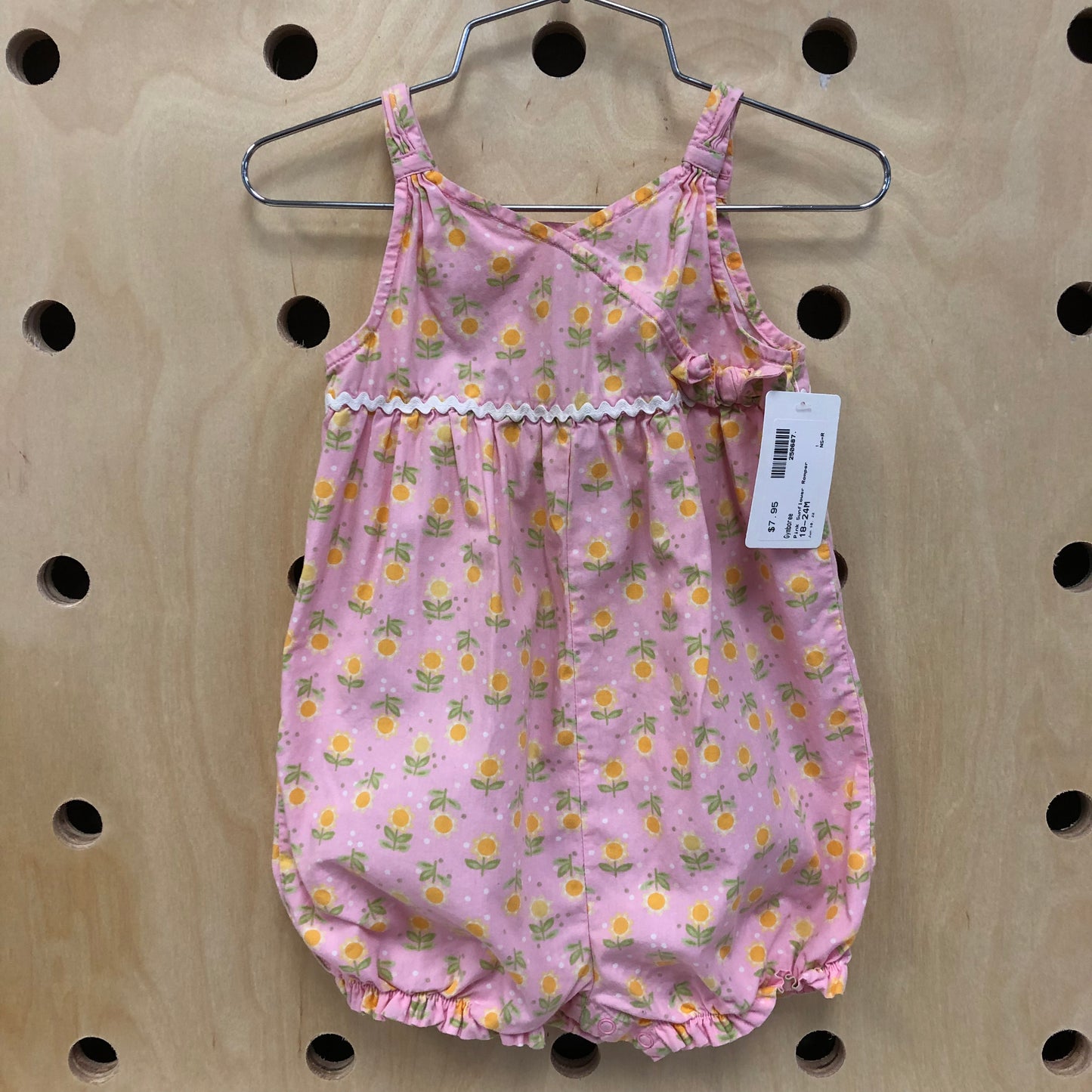 Pink Sunflower Romper