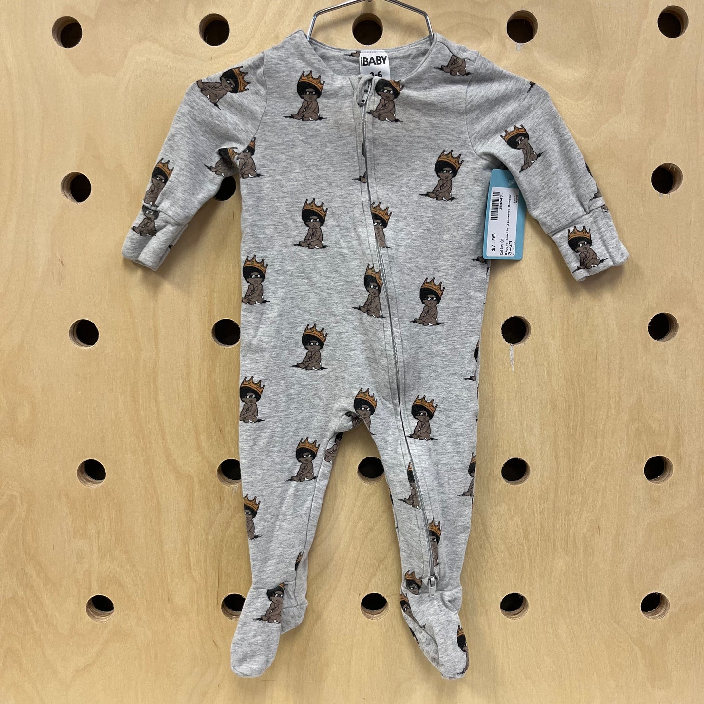 Biggie Smalls Zippered Romper