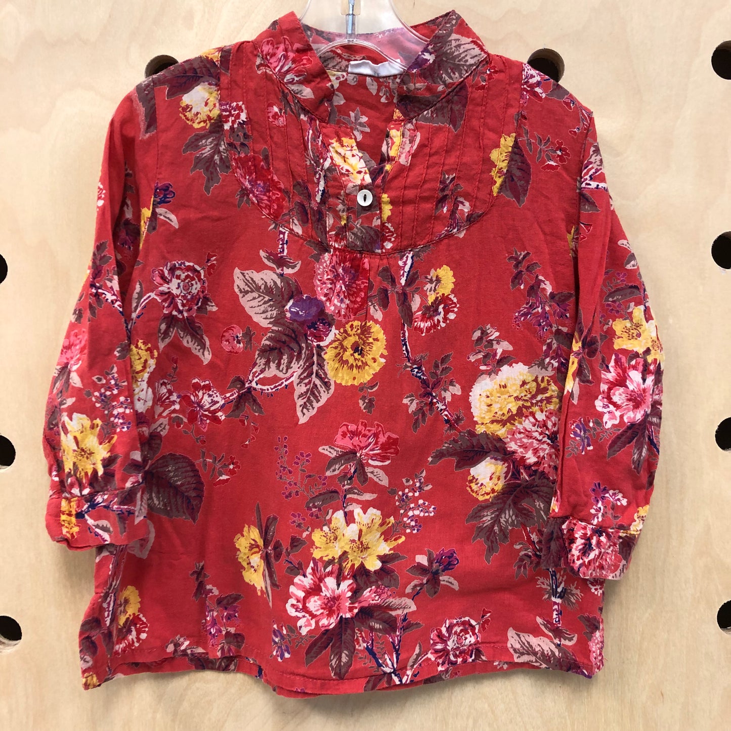 Red Floral Top