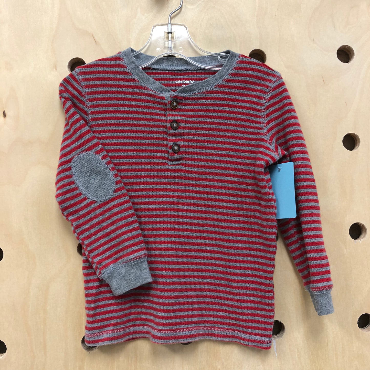 Red + Grey Thermal Henley