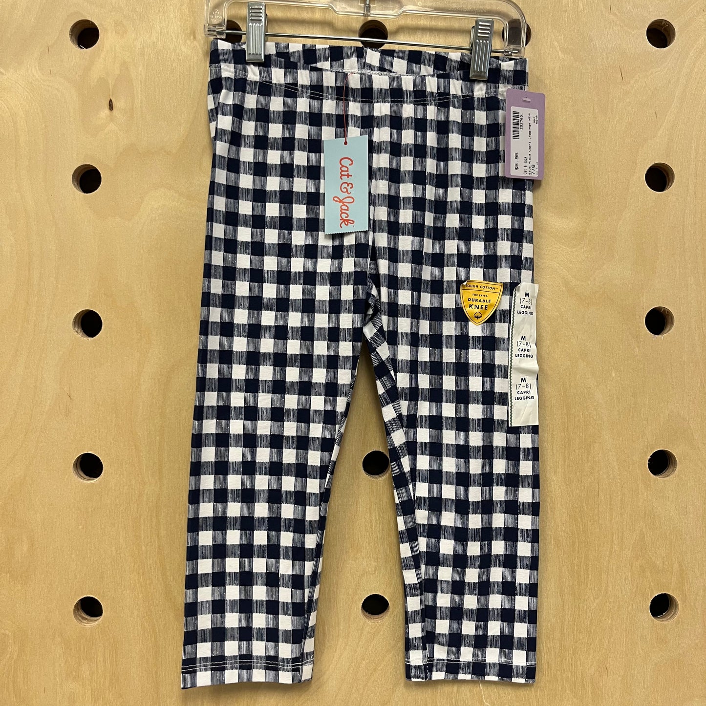 Blue Plaid Capri Leggings NEW!