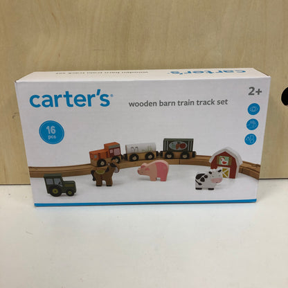 Wooden Barn Train Track Set