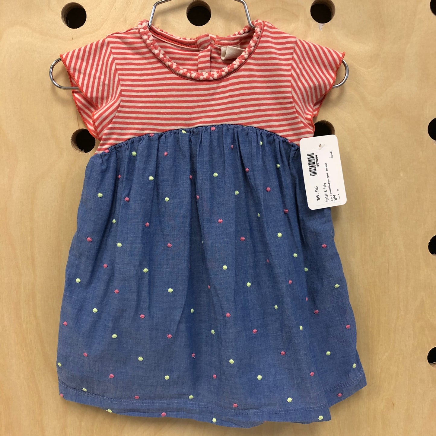 Striped+Polka Dot Dress
