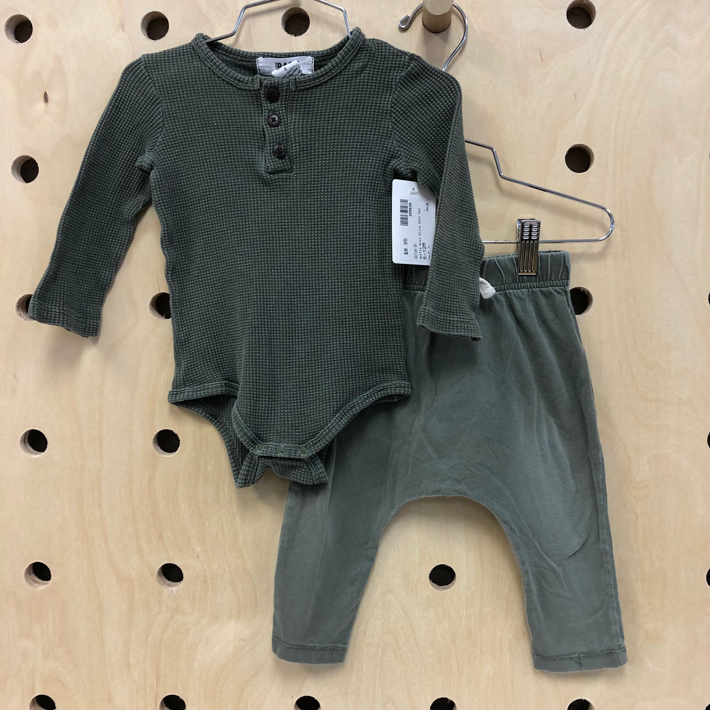 Waffle Knit Olive Soft Set