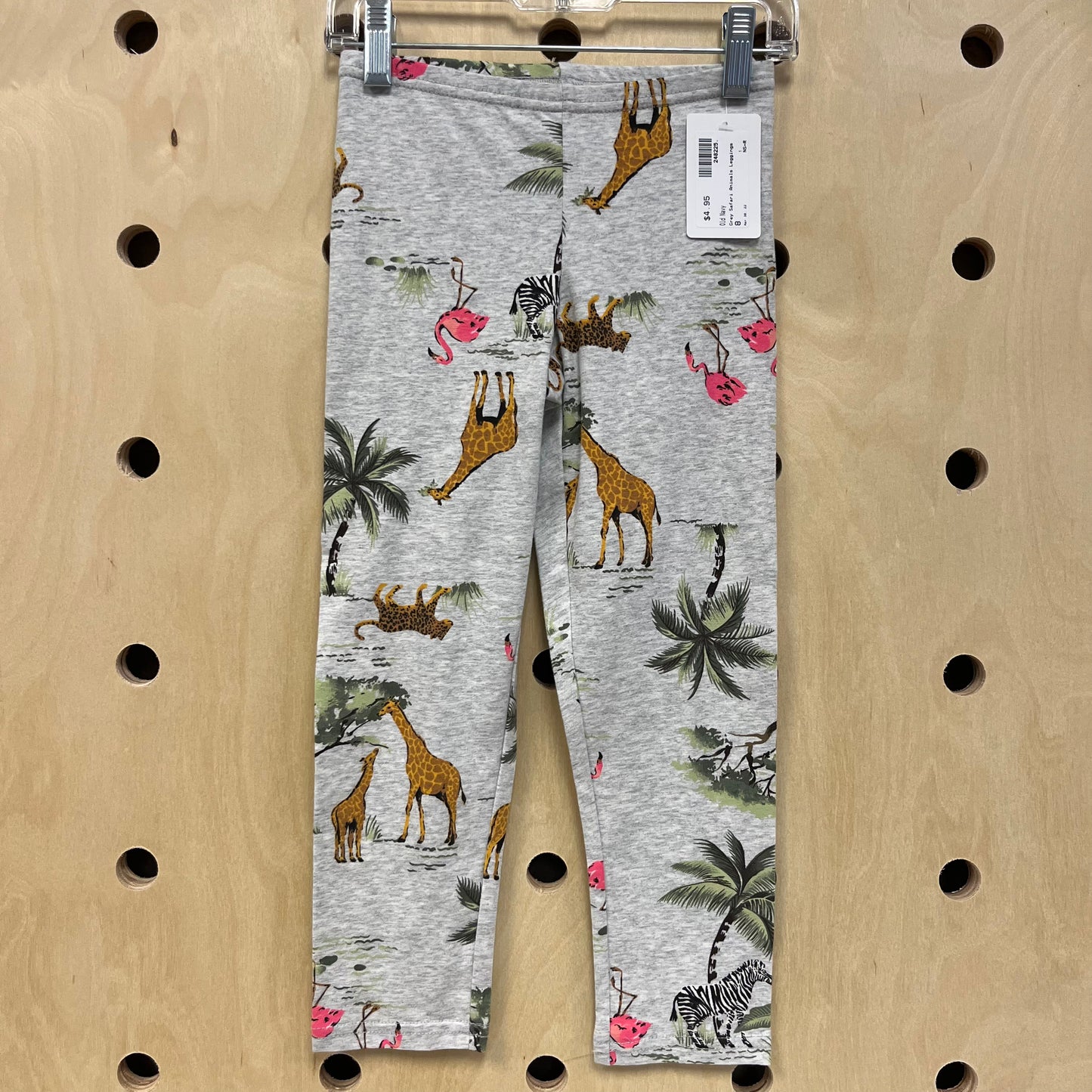 Grey Safari Animals Leggings