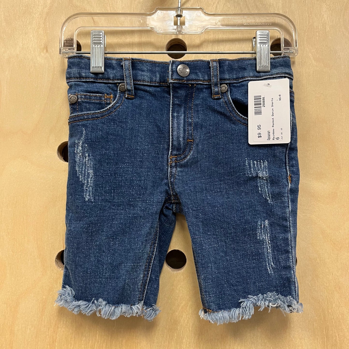 Rainbow Pocket Denim Shorts