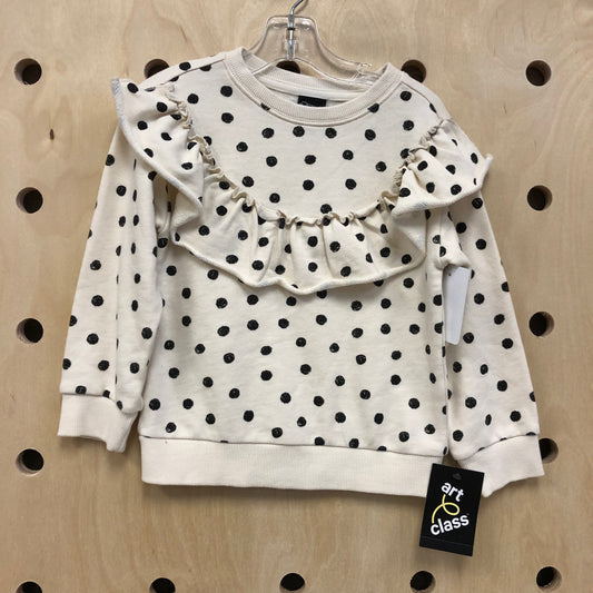 Cream+Black Polka Dot Pullover