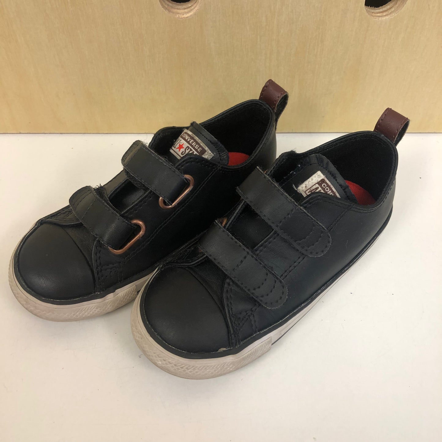 Black Velcro Low Tops