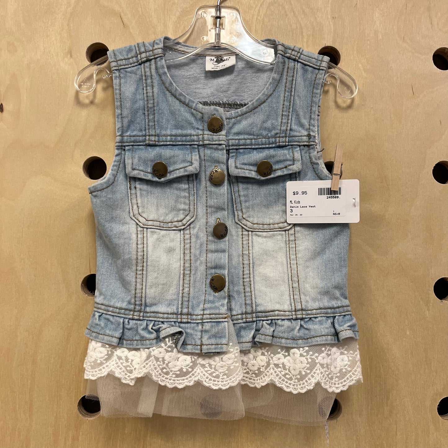 Denim Lace Vest