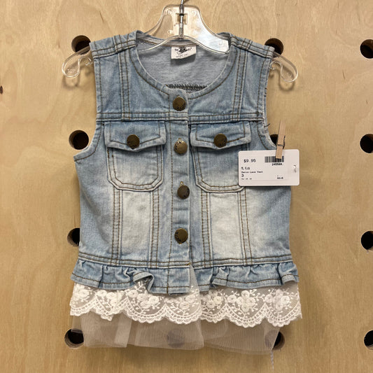 Denim Lace Vest