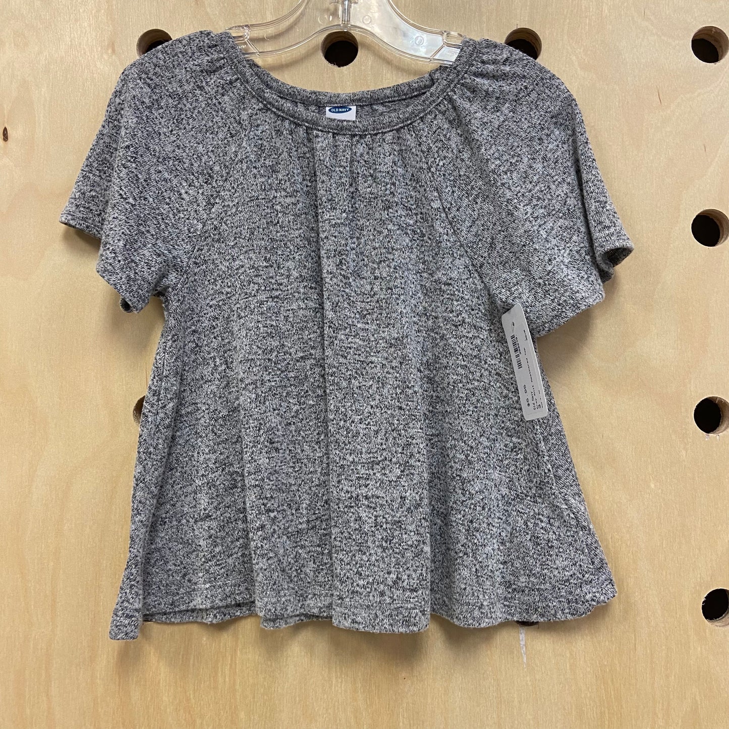 Grey Knit Heathered Top