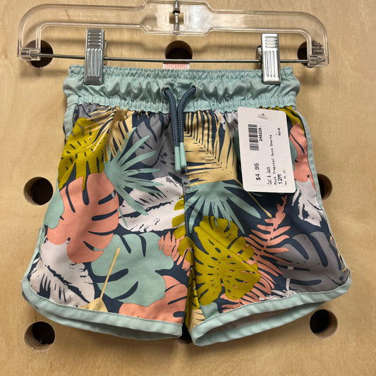 Mint Tropical Swim Shorts