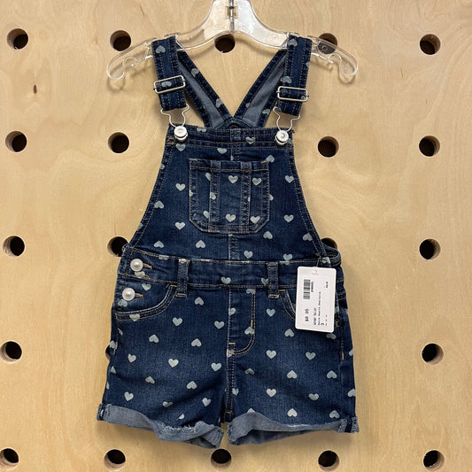 Denim Hearts Shortalls
