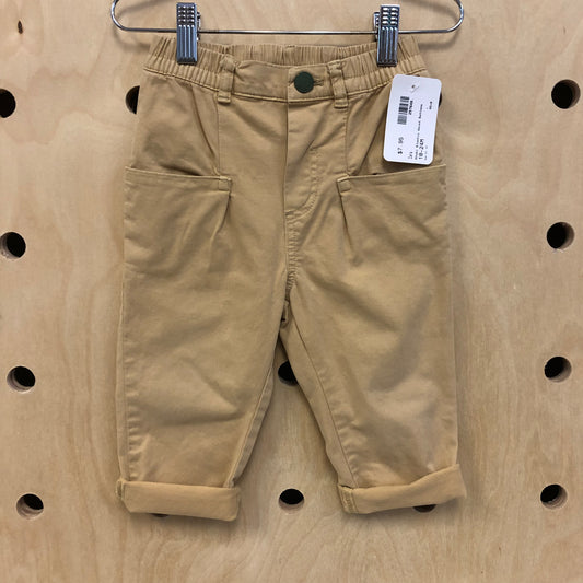 Khaki Elastic Waist Bottoms