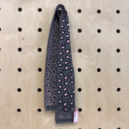 Grey + Pink Kitty Pocket Scarf