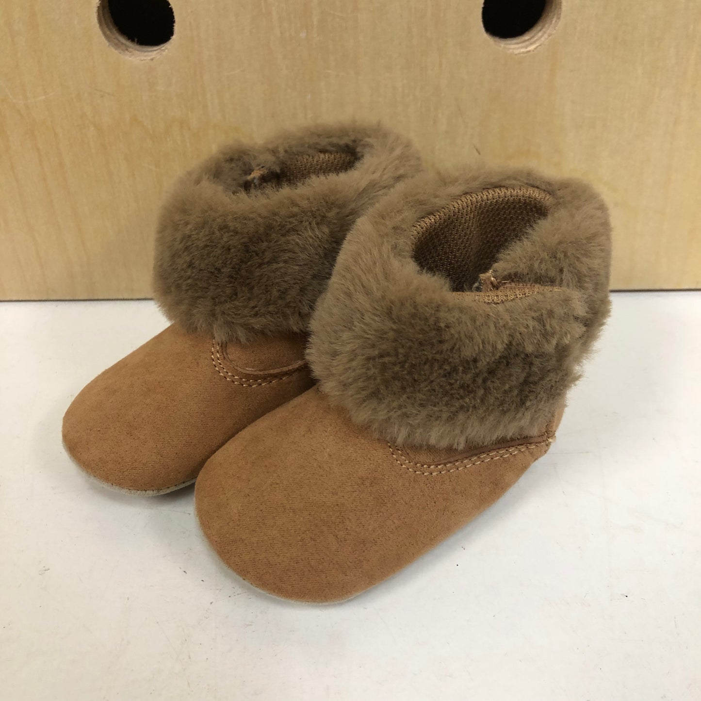 Brown Faux Fur Booties