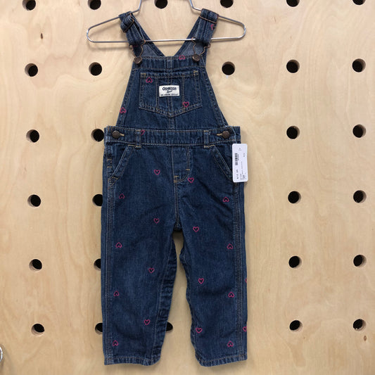 Denim Heart Overalls