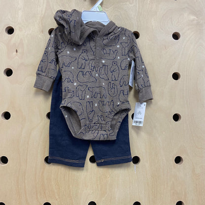Brown Polar Bears Outfit NEW