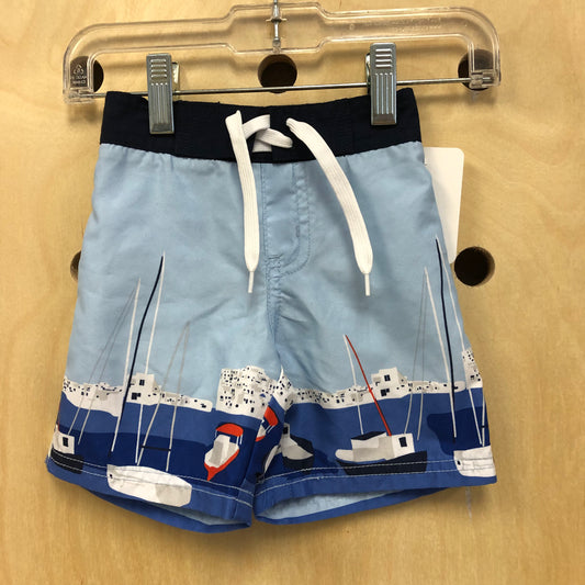 Blue Coastal Swim Shorts