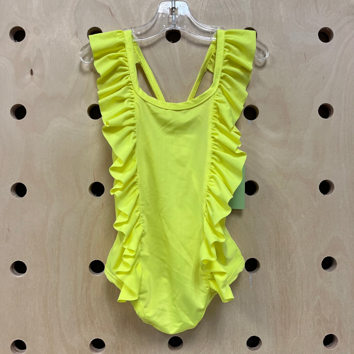 Neon Yellow Ruffle Swimsuit