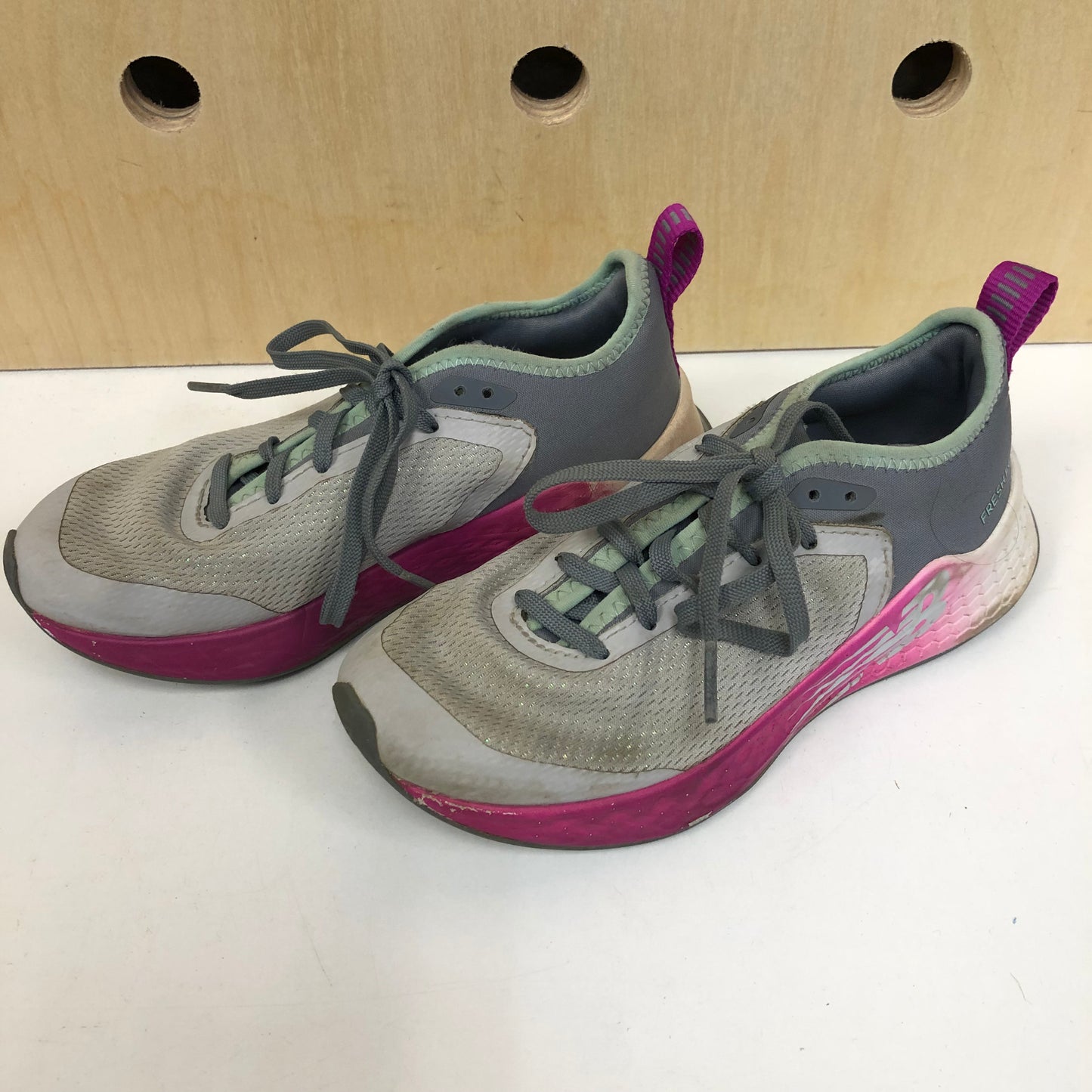 Grey + Pink Sneakers
