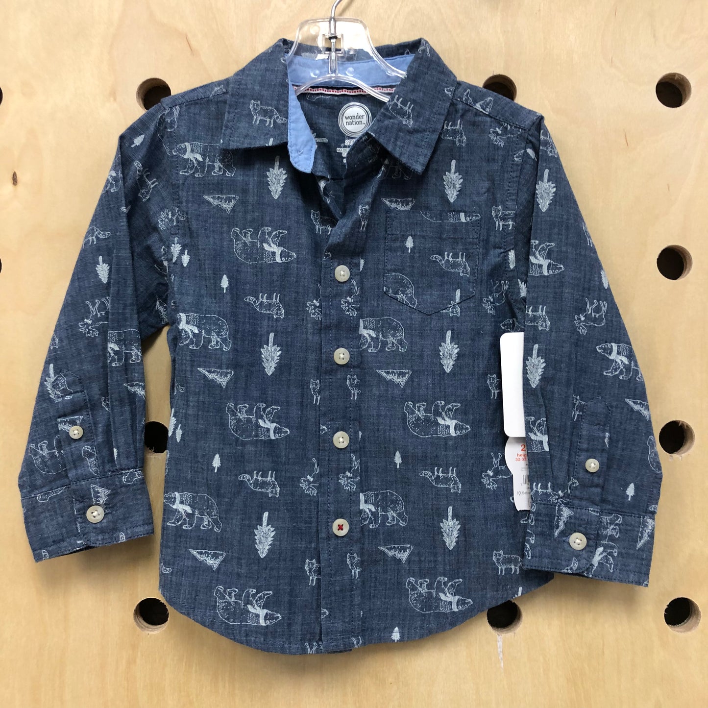 Woodland Soft Denim Button Up