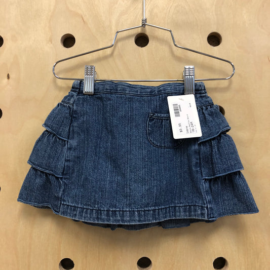 Denim Ruffle Skirt