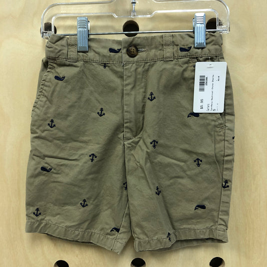 Tan+Navy Nautical Chino Shorts