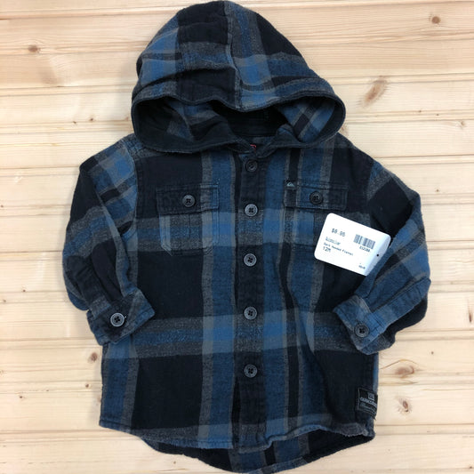 Dark Hooded Flannel