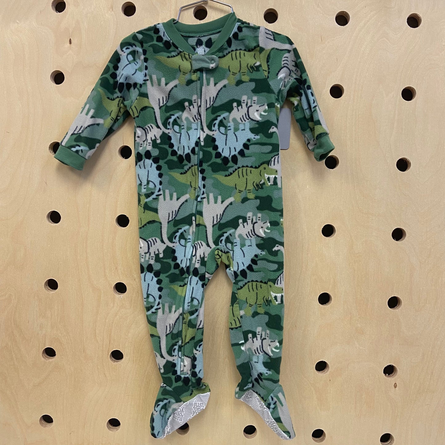 Green Dino Fleece Pajamas