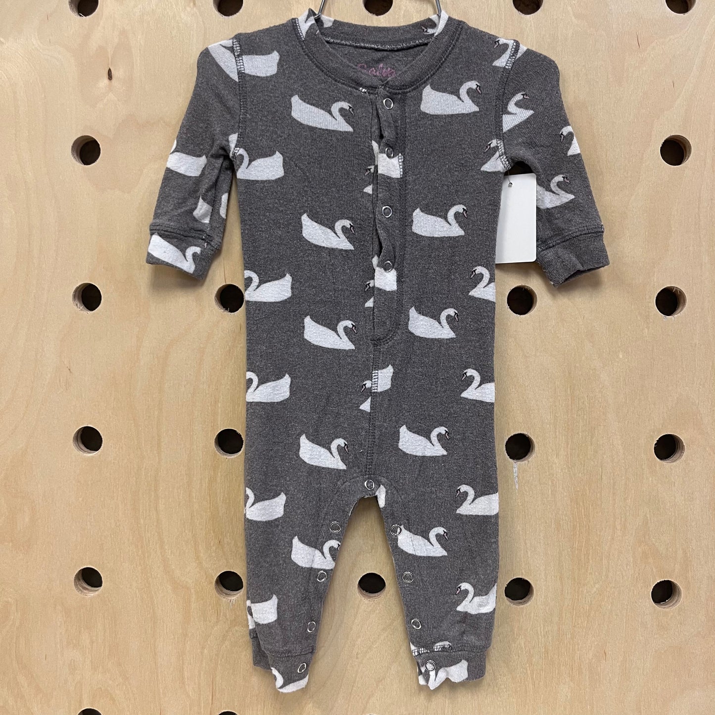 Grey Knit Swans Sleeper