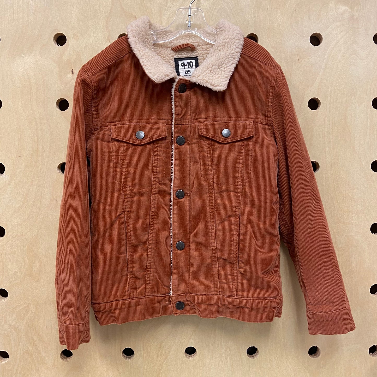 Rust Cord Sherpa Lined Jacket