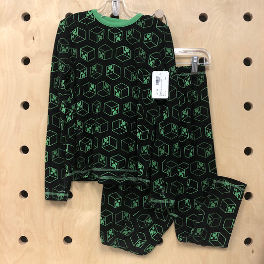 Black & Green Minecraft Pajamas