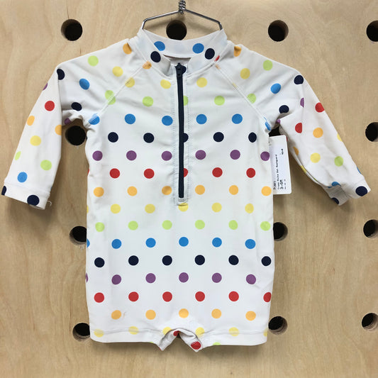Cream Polka Dot Rashguard
