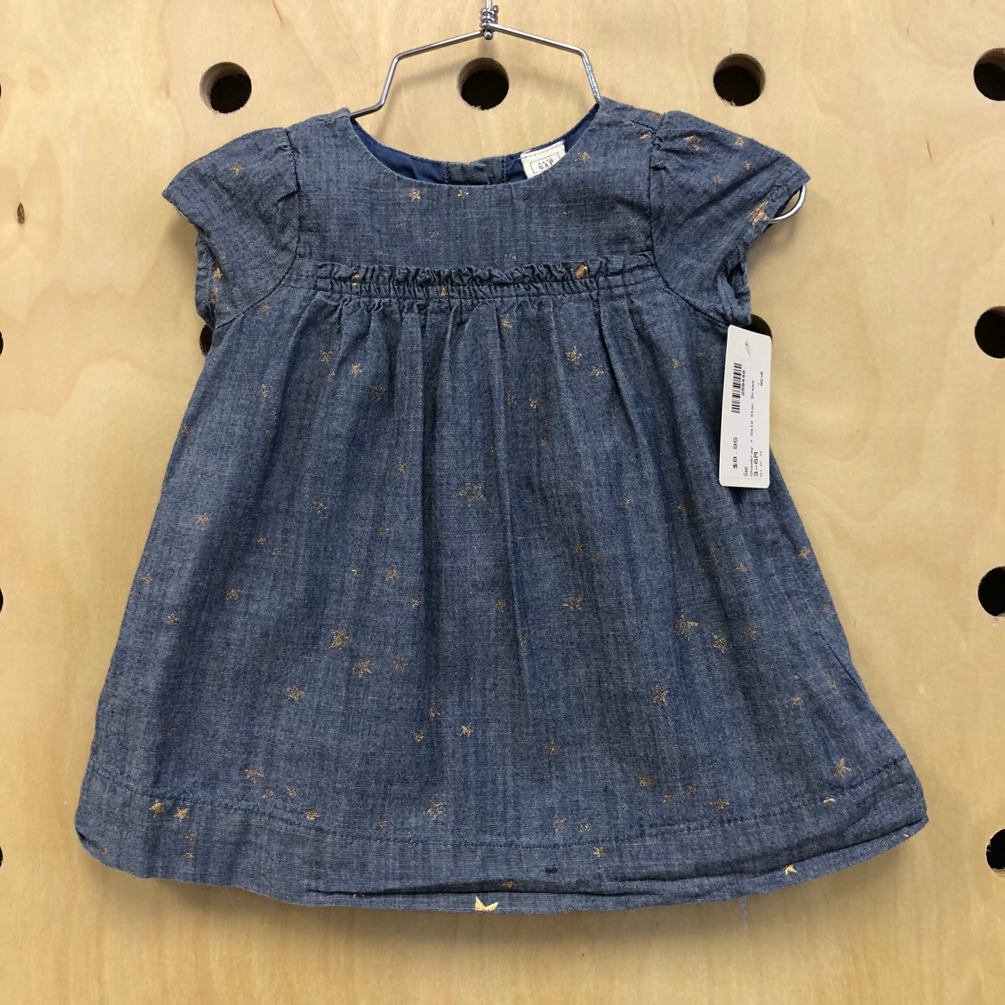 Chambray + Gold Star Dress