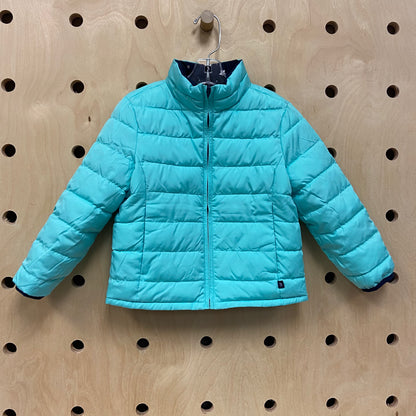 Blue + Silver Stars Puffer Jacket