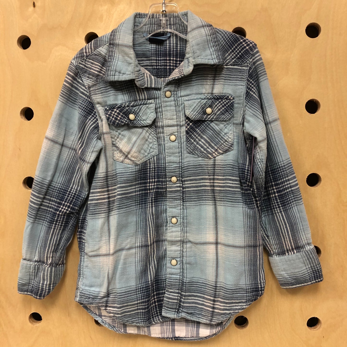 Blue Plaid Snap Flannel