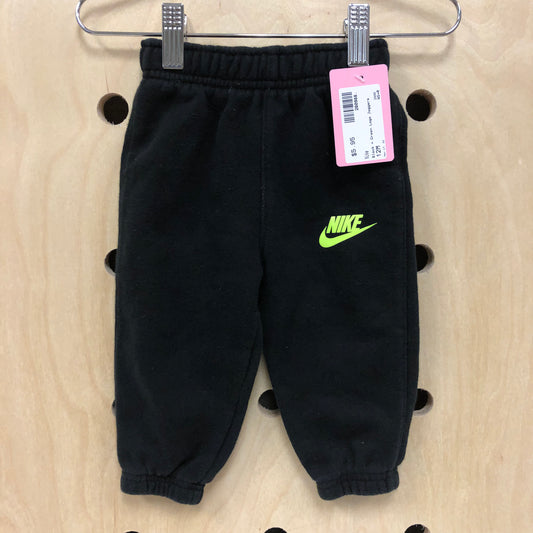 Black + Green Logo Joggers