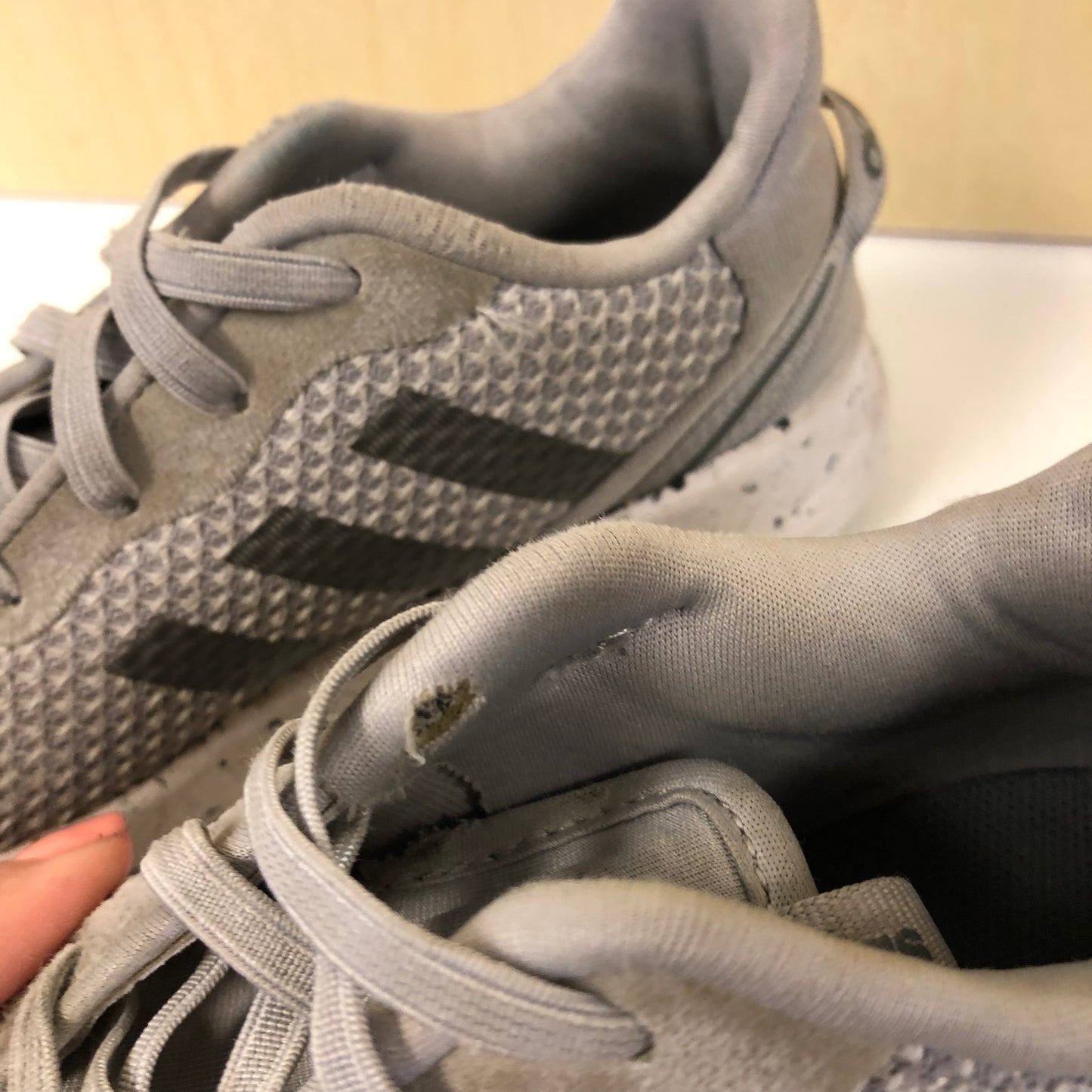 Grey Mesh Sneakers