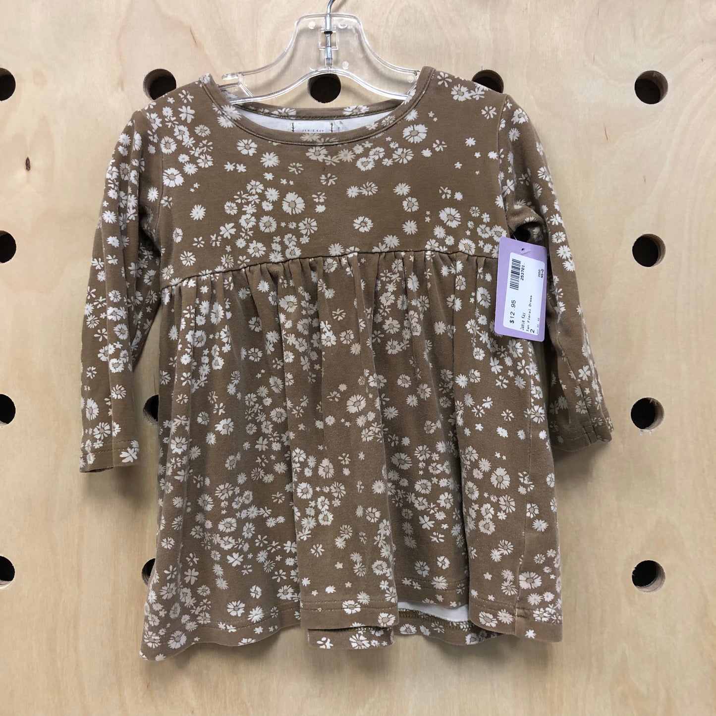 Tan Floral Dress