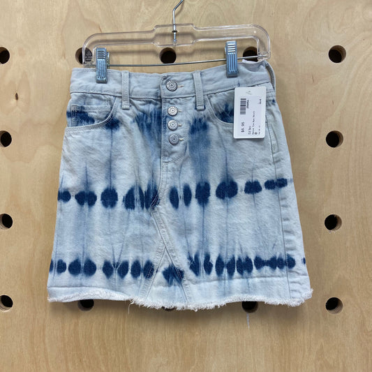 Denim Tie Dye Skirt