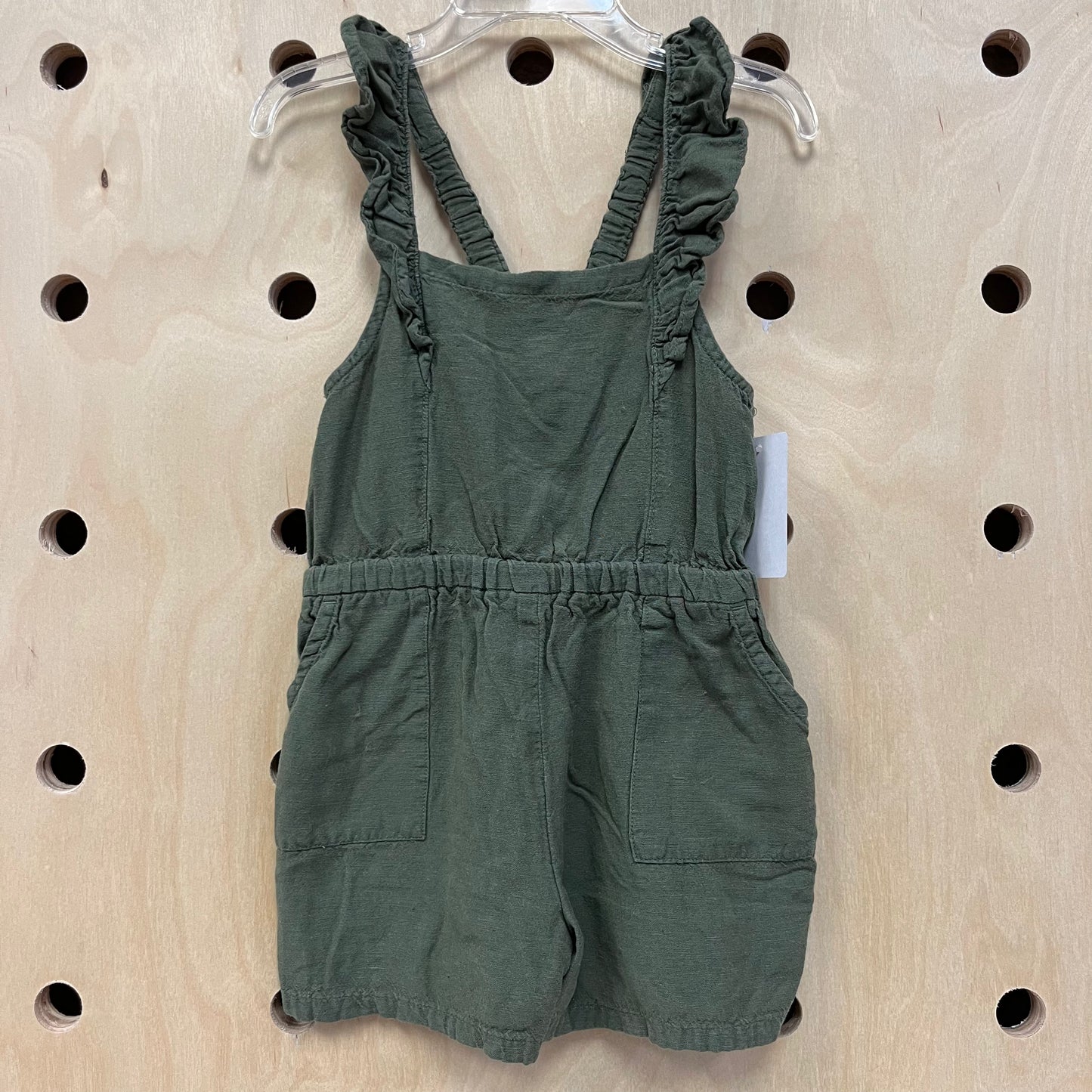 Olive Linen-like Romper