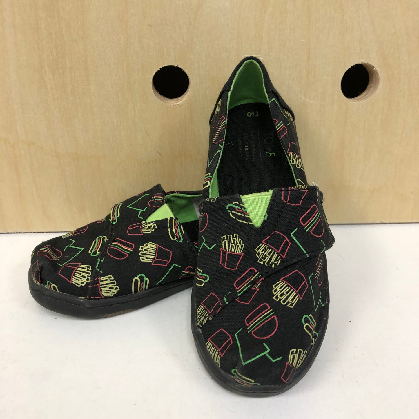 Black Neon Fast Food Shoes