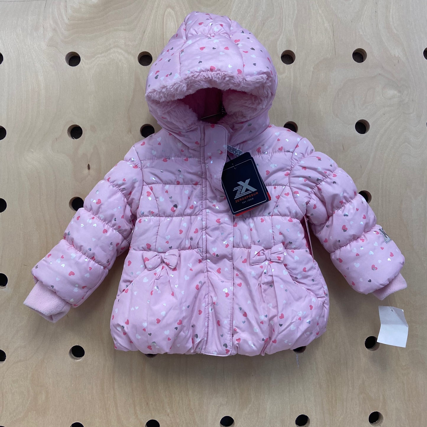 Pink Hearts Puffer Jacket NEW!