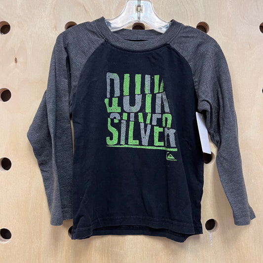 Black+Grey LS Logo Tee