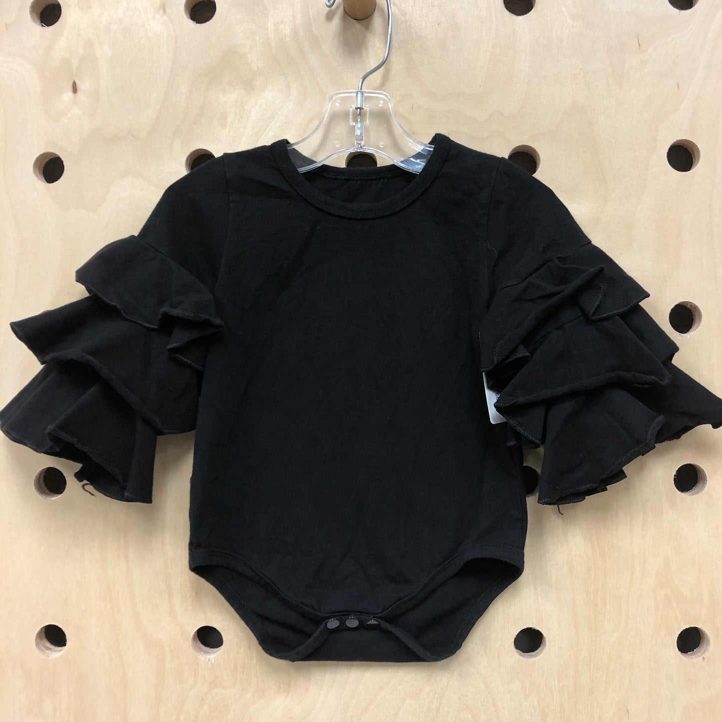 Black Ruffle Bodysuit