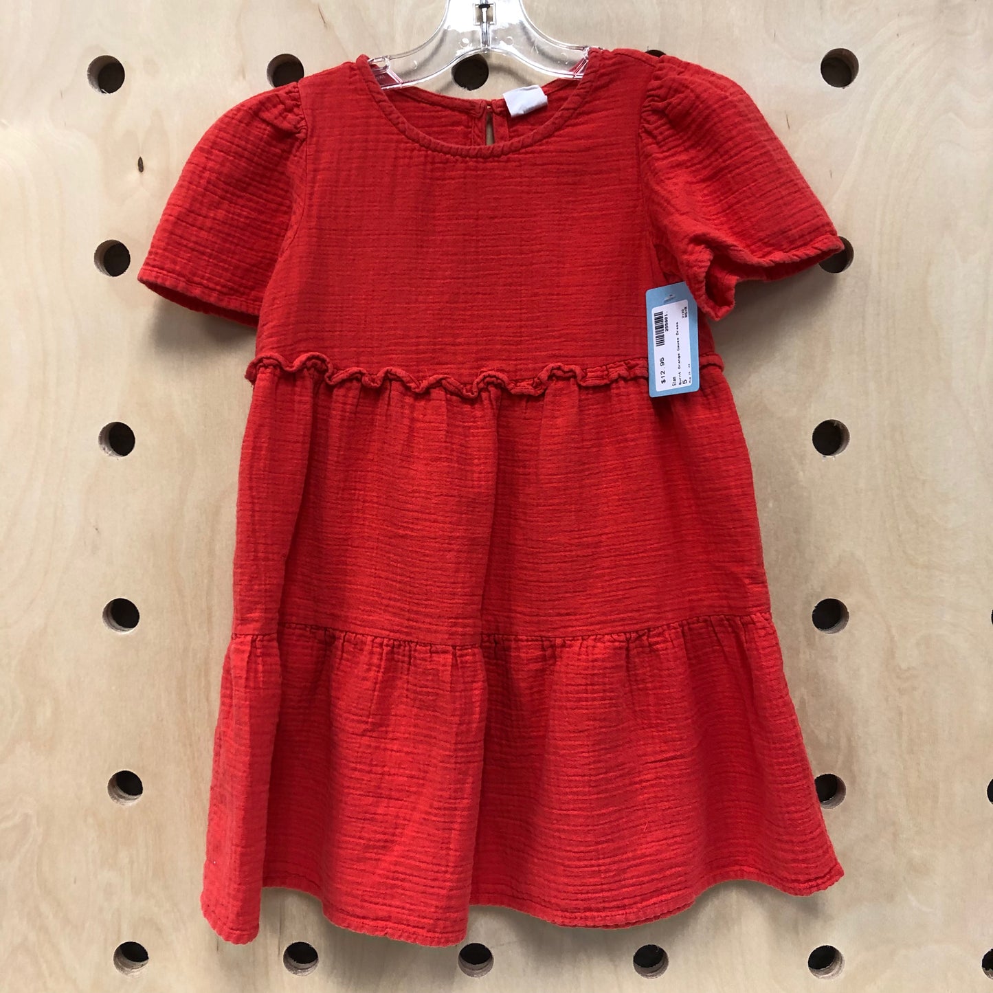 Burnt Orange Gauze Dress