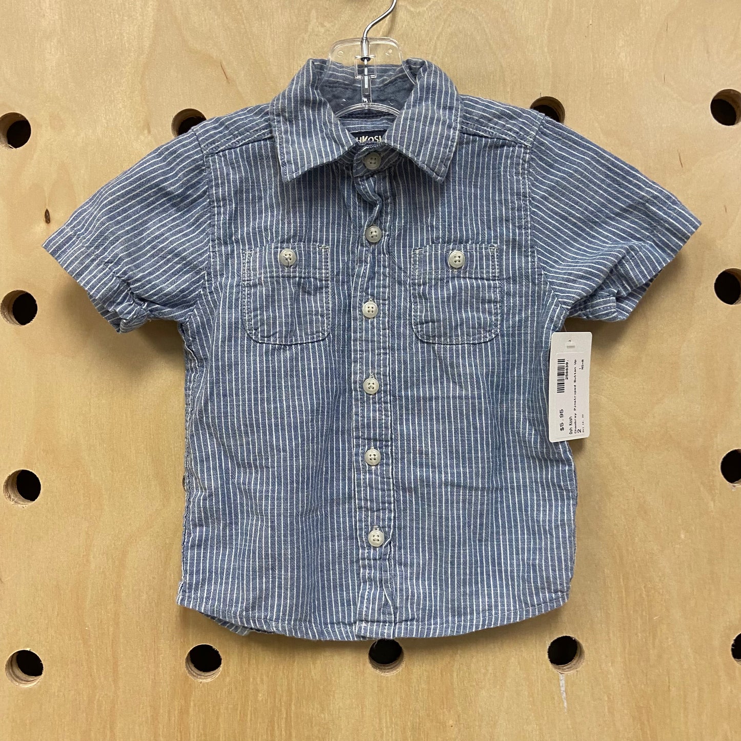 Chambray Pinstriped Button Up