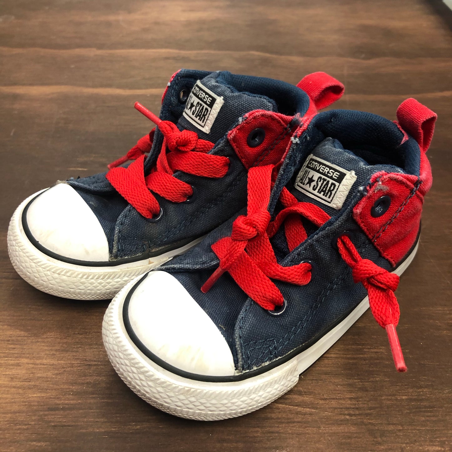 Blue & Red High Tops