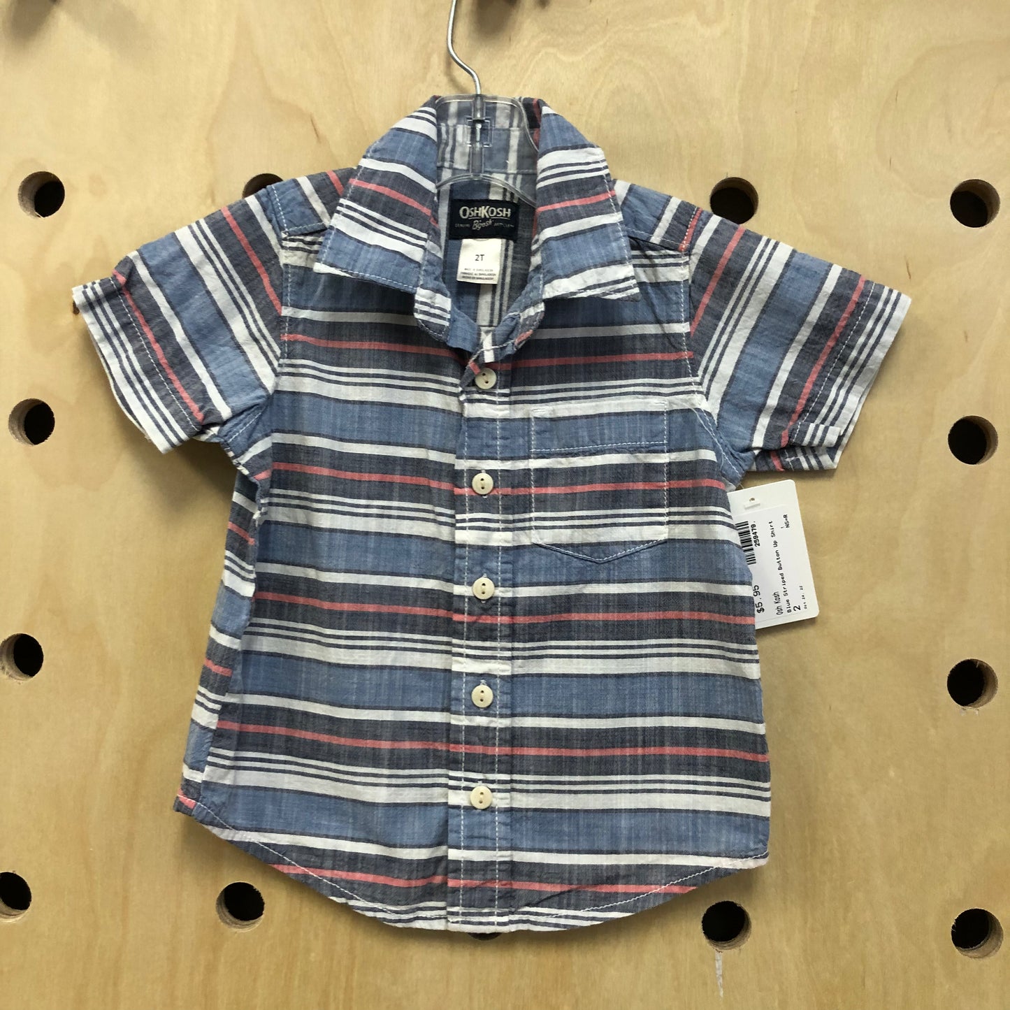 Blue Striped Button Up Shirt